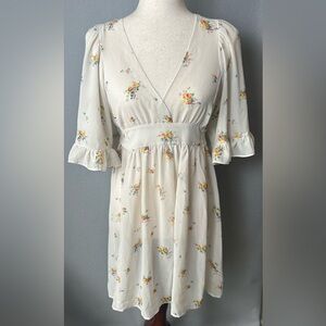 VTG Betsey Johnson Urban Outfitters 90s Sheer Floral Cottagecore Grunge Dress M